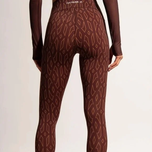 Adidas x Ivy Park Monogram Sheer Panel Tights